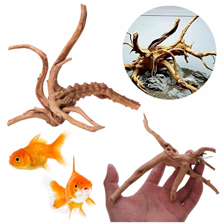 Radacina decorativa Red Moor lemn natural 10-15 cm