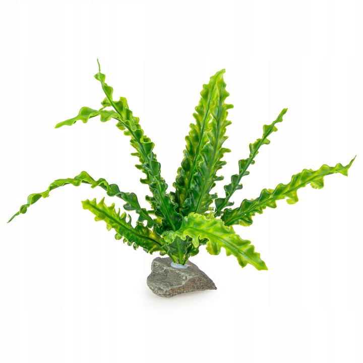 Planta artificiala pentru acvariu, aspect natural, baza piatra naturala 20 cm