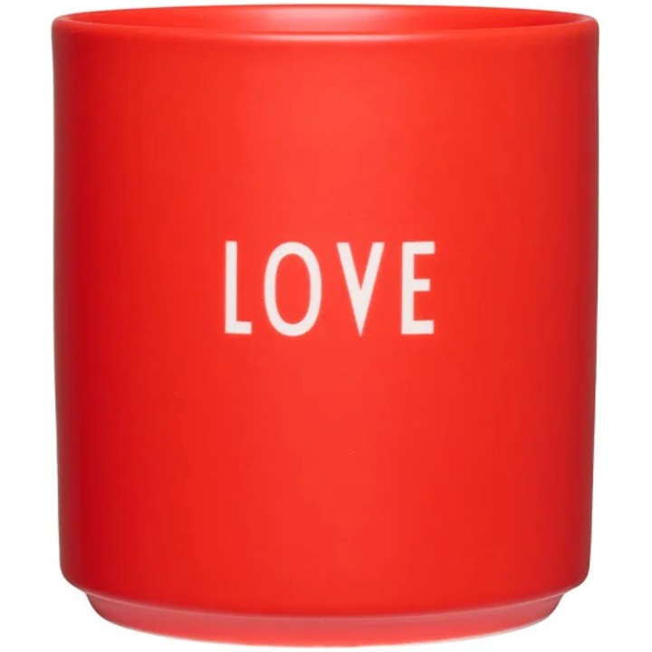 Cana 250 ml - Love & Friendship - Love, Portelan, Rosu