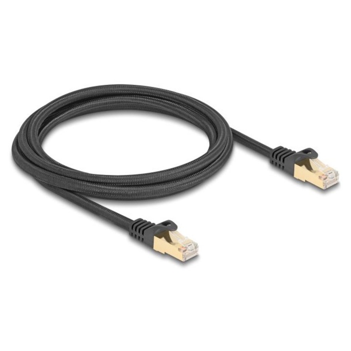 Cablu Patch CAT6A S-FTP DeLock 2m Negru