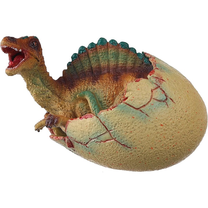 Ou Dinozaur cu Figurina Spinosaurus – Model Realist, Jucarie Educativa, Decor Tort si Petreceri, Proiect STEM pentru Copii