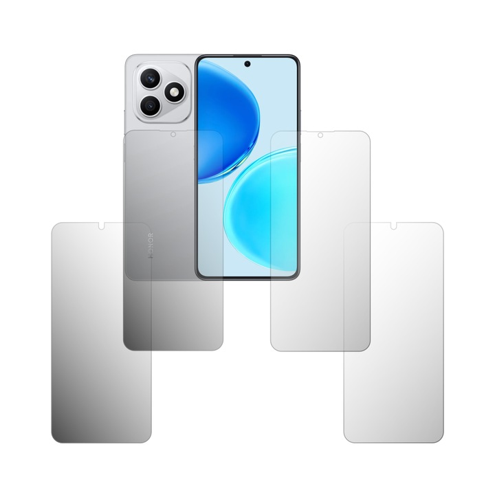 Set 4X Folie Protectie Ecran Folie24, pentru Honor X8d, 2X Ultra-Clear + 2X Mate, Acoperire Full-Display si Case-Friendly, Adezive, Flexibile cu Auto Regenerare