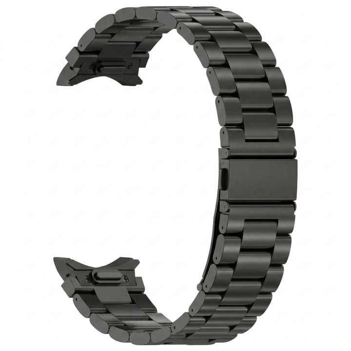 Bratara metalica 20 mm pentru Samsung Galaxy Watch 4 / 5 / 6 / 7 + dispozitiv pentru scurtare, Curea otel inoxidabil Best Accessories, negru