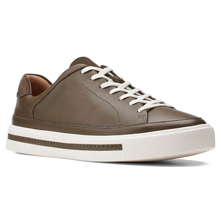 Дамски обувки Clarks Un Maui Tie, естествена кожа, маслинено зелено, технология Ortholite, лека EVA подметка, 35 1/3 EU