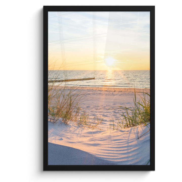 Tablou Poster inramat, Decorative, Living, Modern Art, Decorarea peretilor Albastru deschis 40x60 cm