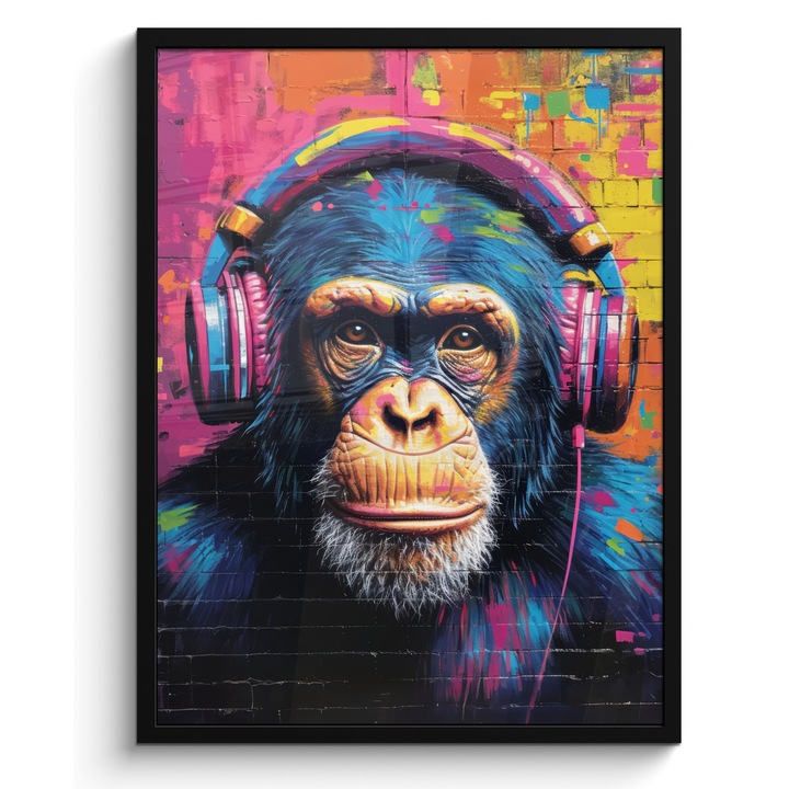 Рамкиран постер, Декоративен, Всекидневна, Модерно изкуство, Декорация за стена, Син 60x80 см