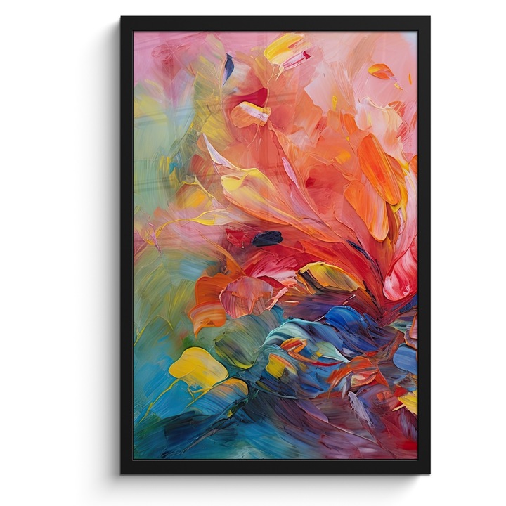 Рамкиран постер, Декоративен, Всекидневна, Модерно изкуство, Декорация за стена Розов 40x60 см