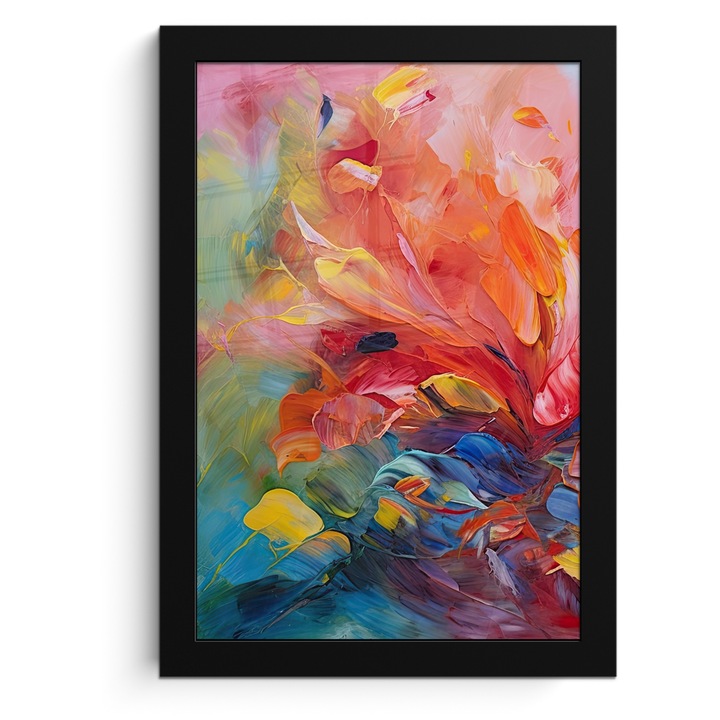 Рамкиран постер за картина, Декоративен, Всекидневна, Модерно изкуство, Декорация на стени Розов 20x30 см