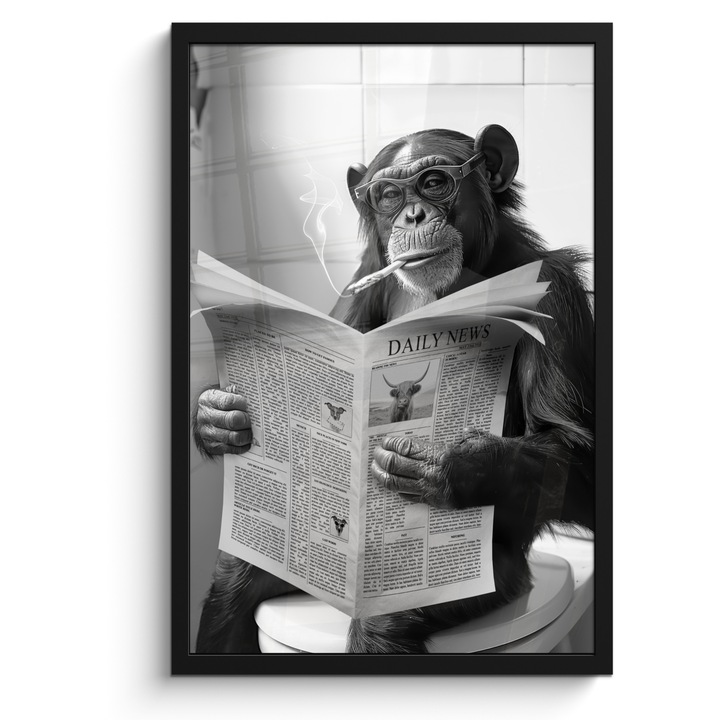 Рамкиран постер, Декоративен, Всекидневна, Модерно изкуство, Декорация на стени, Светлосив 40x60 см