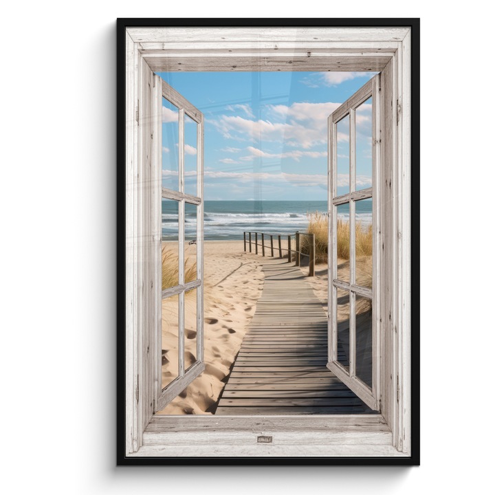 Tablou Poster inramat, Decorative, Living, Modern Art, Decorarea peretilor Bej 80x120 cm