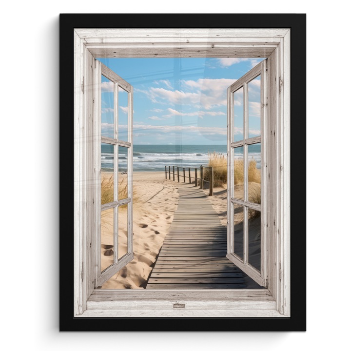 Рамкиран постер, Декоративен, Всекидневна, Модерно изкуство, Декорация на стени Бежов 30x40 см