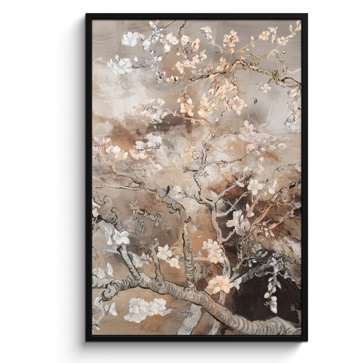 Tablou Poster inramat, Decorative, Living, Modern Art, Decorarea peretilor Maro 80x120 cm