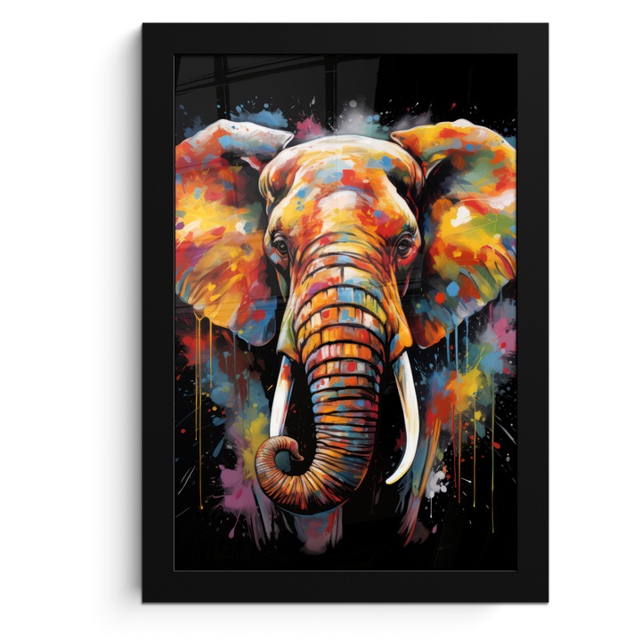 Рамкиран постер, Декоративен, Всекидневна, Модерно изкуство, Декорация на стени, Черен 20x30 см