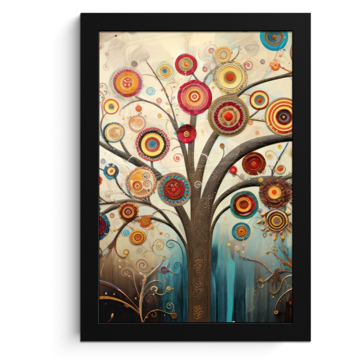 Рамкиран постер, Декоративен, Всекидневна, Модерно изкуство, Декорация на стени Кафяв 20x30 см