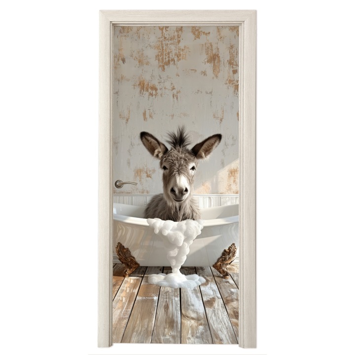 Fototapet Autoadeziv Pentru Usa, PVC, Decorative, Holzfarben 90x205 cm