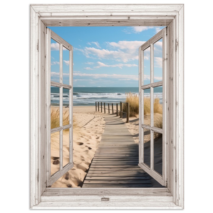 Декоративен постер, OnlyWow, модерно изкуство, бежов, 30x40см