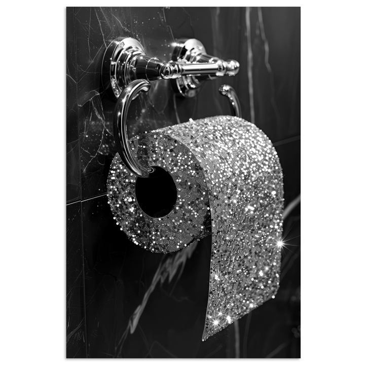 Poster decorativ, OnlyWow, artă modernă, argintiu, 20x30 cm