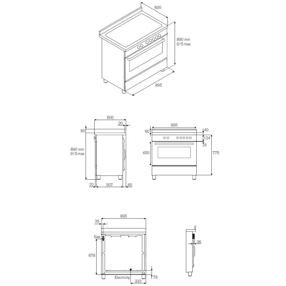 Aragaz electric cu plita pe inductie clasa A Bertazzoni, colectie Professional, 90 cm, 10 programe cuptor, 5 zone gatire plita, temperatura reglabila, iluminare interioara duala, 2 zone Flex/Bridge, functie Booster, indicator caldura reziduala, inox