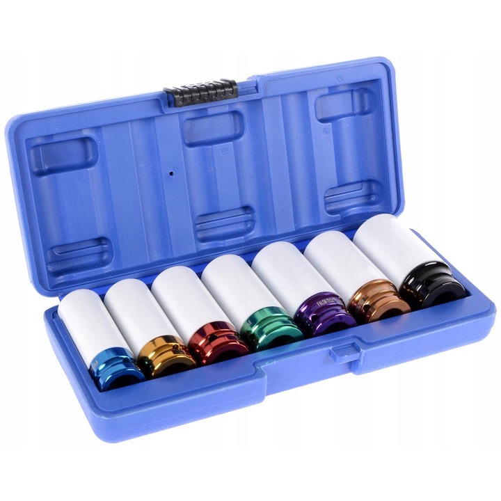 Set chei tubulare pentru alufelgi BJC 17-27mm, 7 piese, cu protectie, 1/2"