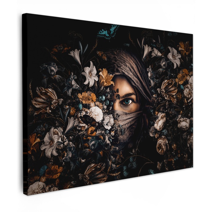 Канава, Абстракт, Декоративен, Всекидневна, Кухня, Модерно изкуство, Декорация на стени, Черен 80x60 см