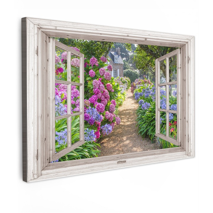 Канава, Абстрактен, Декоративен, Хол, Кухня, Модерно изкуство, Декорация на стени Лилав 120x80 см