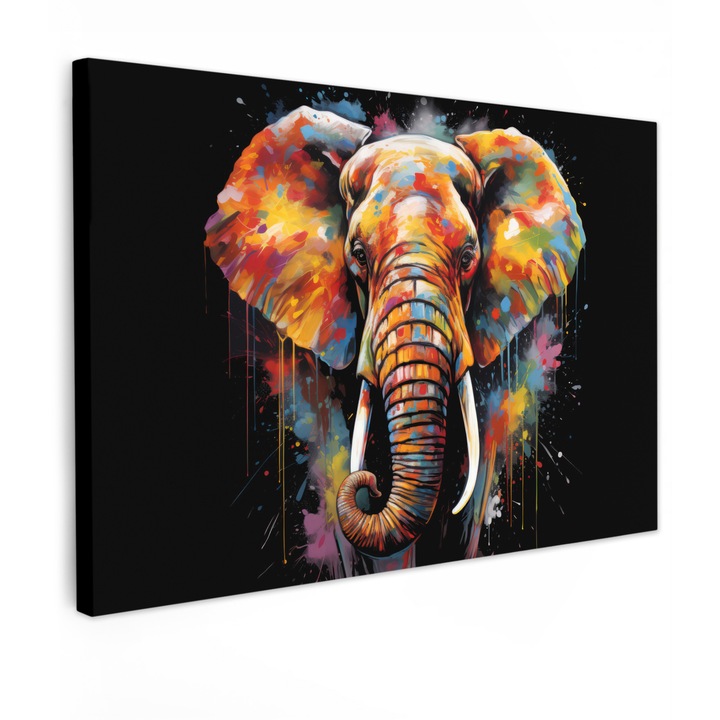 Tablou Canvas, Abstract, Decorative, Living, Bucatarie, Modern Art, Decorarea peretilor Negru 90x60 cm