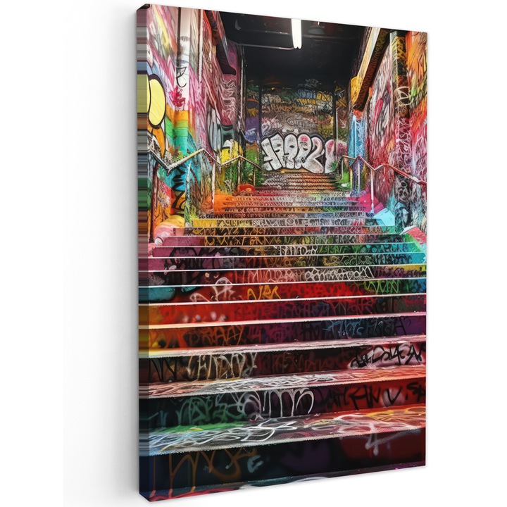 Tablou Canvas, Abstract, Decorative, Living, Bucatarie, Modern Art, Decorarea peretilor Multicolor 60x90 cm