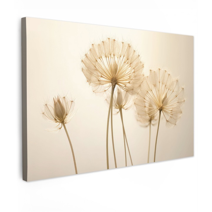 Канава, Абстракт, Декоративен, Всекидневна, Кухня, Модерно изкуство, Декорация на стени Кремав 90x60 см