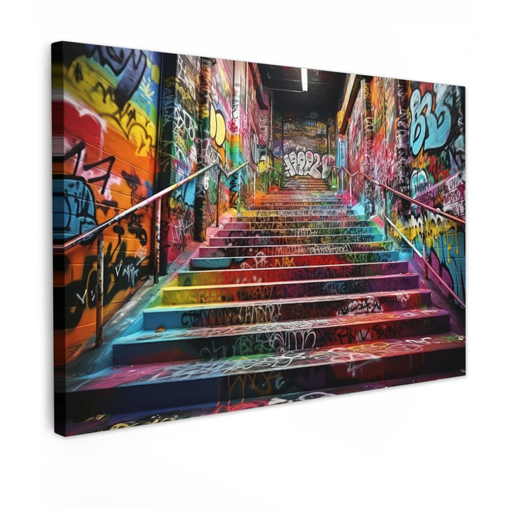 Канава Табло, Абстрактно, Декоративно, Дневна, Кухня, Модерно изкуство, Декорация на стени Многоцветно 60x40 см