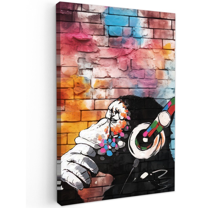 Tablou Canvas, Abstract, Decorative, Living, Bucatarie, Modern Art, Decorarea peretilor Multicolor 80x120 cm