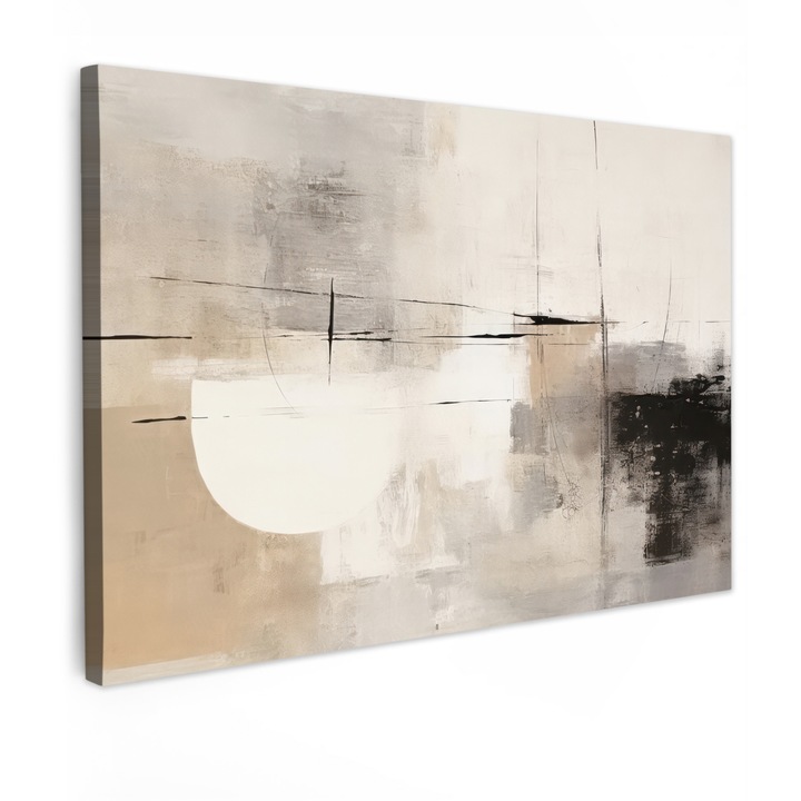 Tablou Canvas, Abstract, Decorative, Living, Bucatarie, Modern Art, Decorarea peretilor Gri deschis 120x80 cm