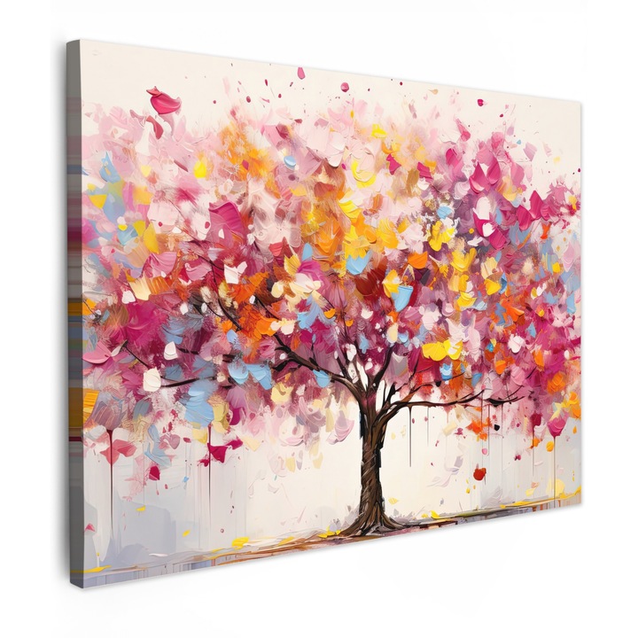 Канава картина, абстрактна, декоративна, за всекидневна, кухня, модерно изкуство, декорация за стена, многоцветна 80x60 см