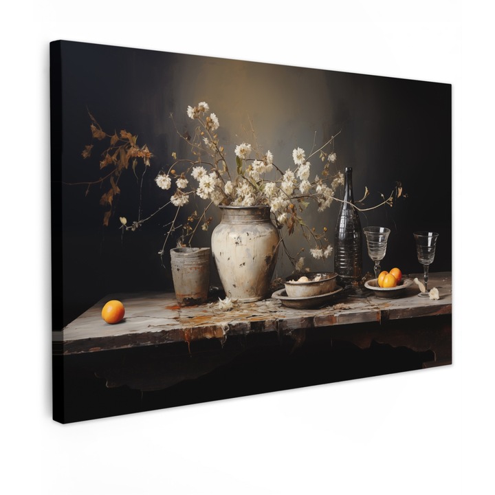 Tablou Canvas, Abstract, Decorative, Living, Bucatarie, Modern Art, Decorarea peretilor Negru 30x20 cm