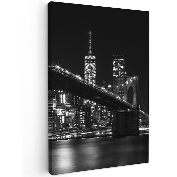 Канава, Абстракт, Декоративно, Хол, Кухня, Модерно изкуство, Декорация на стени Черно 80x120 см