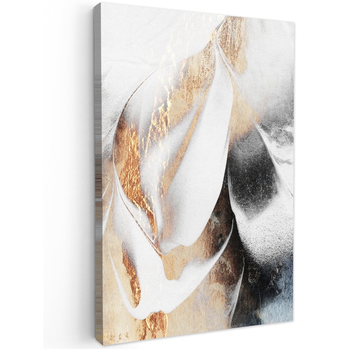 Tablou Canvas, Abstract, Decorative, Living, Bucatarie, Modern Art, Decorarea peretilor Auriu 20x30 cm