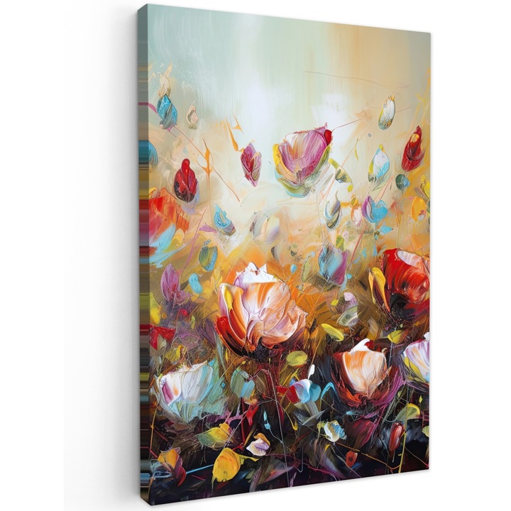 Tablou Canvas, Abstract, Decorative, Living, Bucatarie, Modern Art, Decorarea peretilor Multicolor 60x90 cm