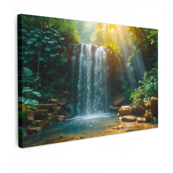 Tablou Canvas, Abstract, Decorative, Living, Bucatarie, Modern Art, Decorarea peretilor Verde 90x60 cm