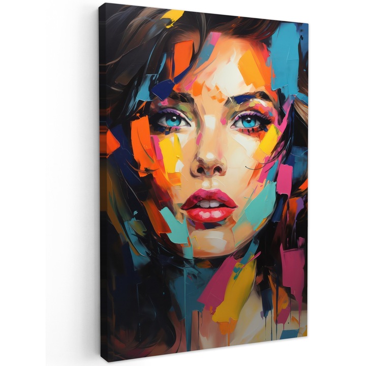 Tablou Canvas, Abstract, Decorative, Living, Bucatarie, Modern Art, Decorarea peretilor Multicolor 80x120 cm