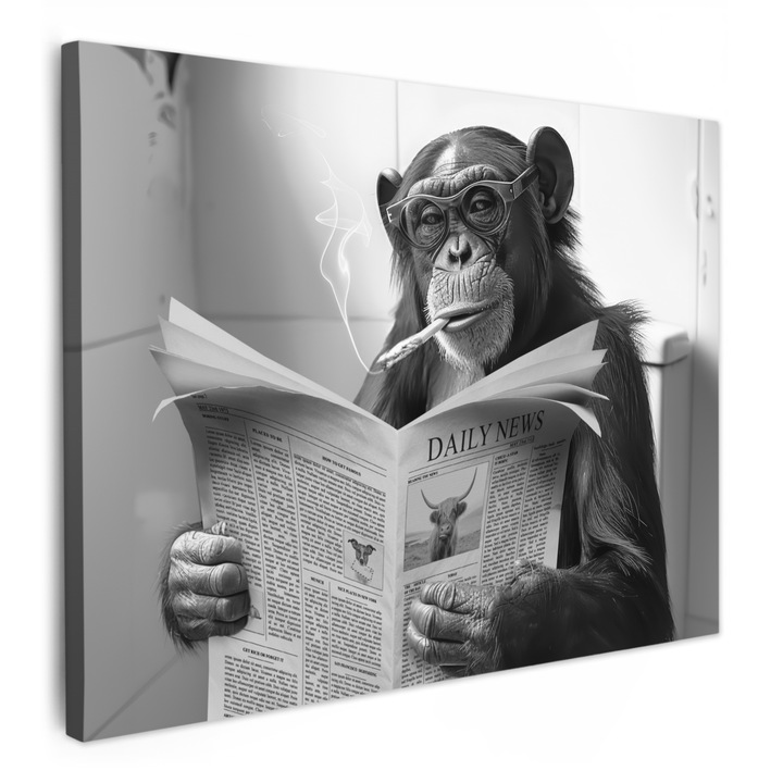 Канава картина, абстрактна, декоративна, за всекидневна, кухня, модерно изкуство, декорация на стена, светлосив 80x60 см