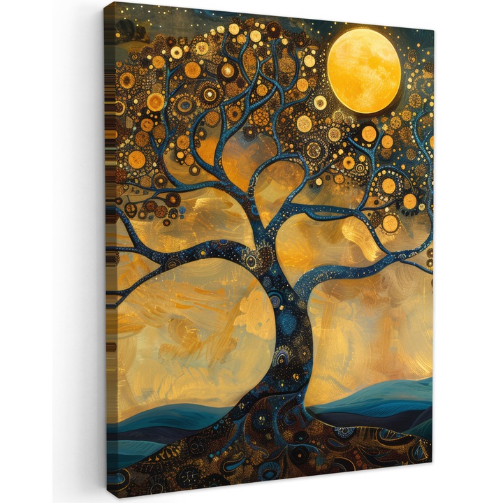 Канава, Абстракт, Декоративен, Всекидневна, Кухня, Модерно изкуство, Декорация на стени Оранжево 30x40 см