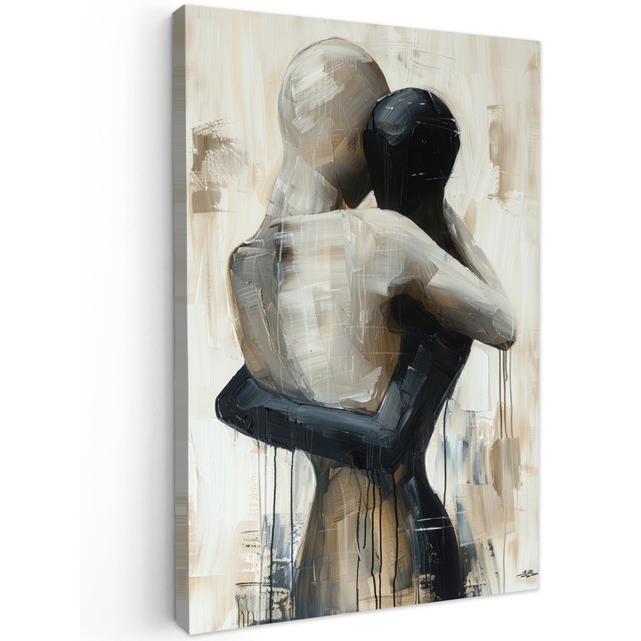 Tablou Canvas, Abstract, Decorative, Living, Bucatarie, Modern Art, Decorarea peretilor Negru 40x60 cm