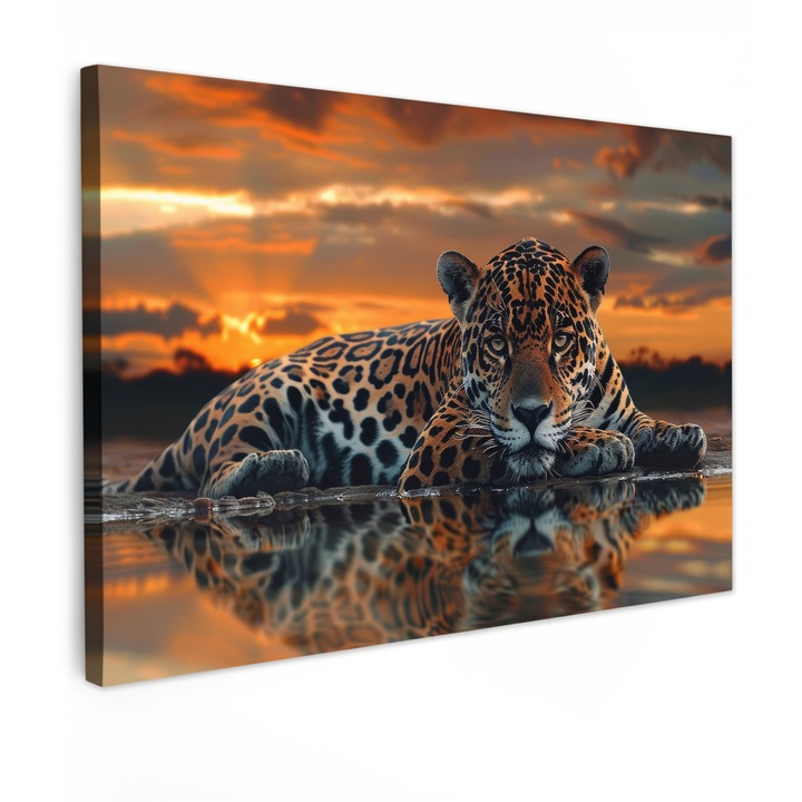 Канава картина, абстрактна, декоративна, всекидневна, кухня, модерно изкуство, декорация на стени, оранжева 60x40 см