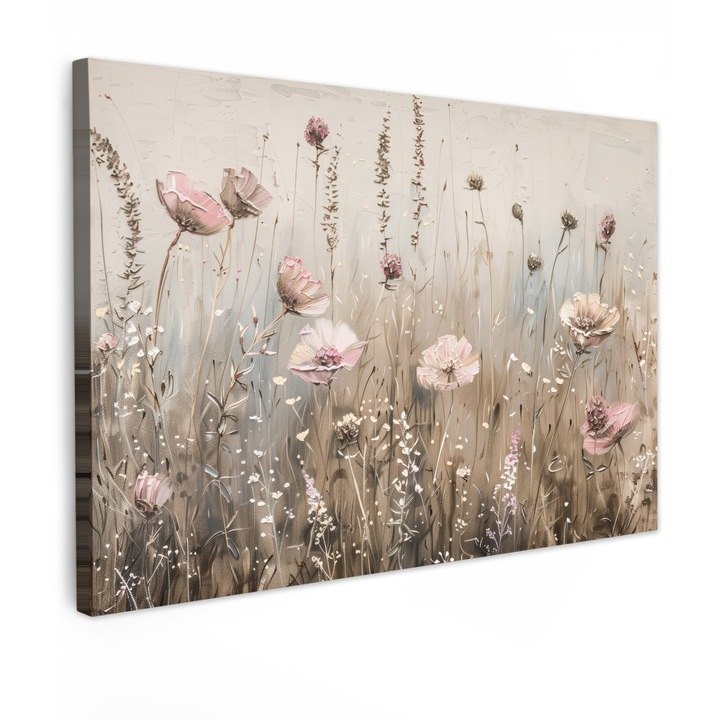 Tablou Canvas, Abstract, Decorative, Living, Bucatarie, Modern Art, Decorarea peretilor Bej 90x60 cm