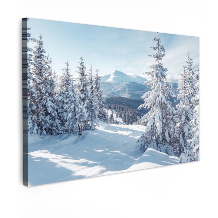 Tablou Canvas, Abstract, Decorative, Living, Bucatarie, Modern Art, Decorarea peretilor Albastru deschis 120x80 cm