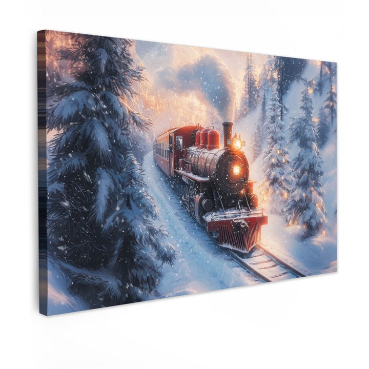 Tablou Canvas, Abstract, Decorative, Living, Bucatarie, Modern Art, Decorarea peretilor Rosu inchis 120x80 cm