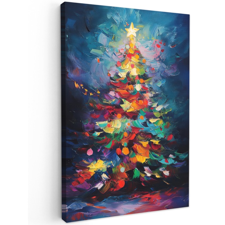 Канава, Абстрактен, Декоративен, Всекидневна, Кухня, Модерно изкуство, Декорация на стени Многоцветен 80x120 см