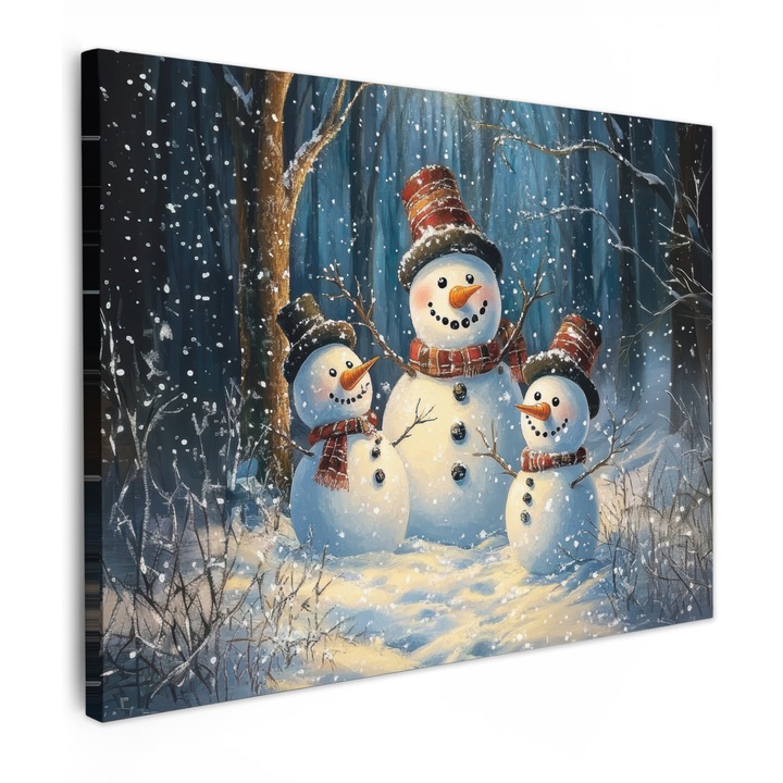 Канава, Абстракт, Декоративен, Всекидневна, Кухня, Модерно изкуство, Декорация на стени Светлосин 80x60 см