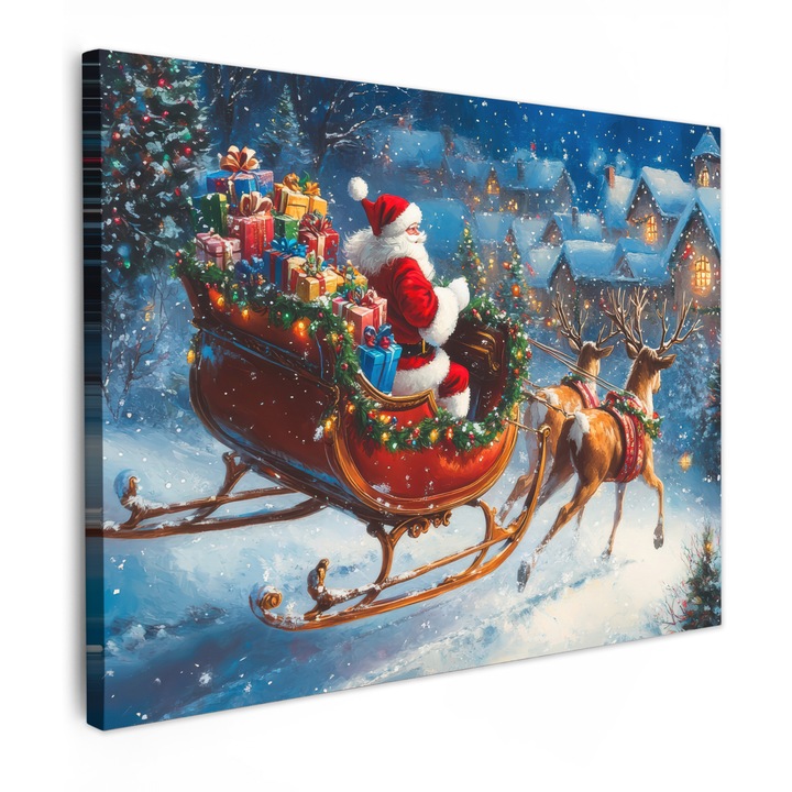 Канава картина, Абстрактна, Декоративна, Хол, Кухня, Модерно изкуство, Декорация на стени Кафяво 80x60 см