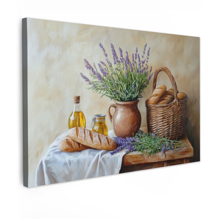 Tablou Canvas, Abstract, Decorative, Living, Bucatarie, Modern Art, Decorarea peretilor Lila 60x40 cm