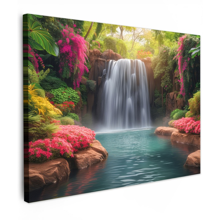 Канава Табло, Абстрактно, Декоративно, Хол, Кухня, Модерно изкуство, Декорация на стени Зелено 80x60 см